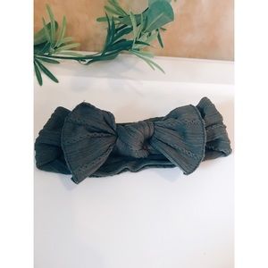 [SPEARMINT LOVE] grey knit knot bow headband